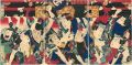 <strong>Kunichika</strong><br>Tatooed Kabuki Actors Carrying......