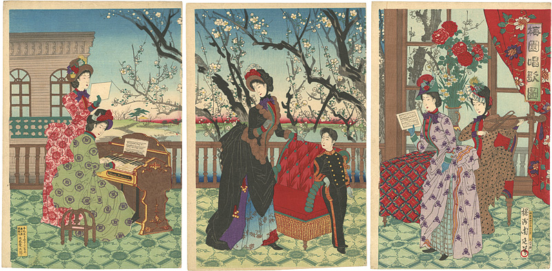 Chikanobu “Picture of Songs and Plum Blossom”／