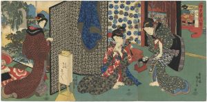 Kunisada　Ⅰ/Eight Views of Edo Figures[江戸姿八契 三田三角]