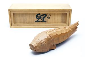 横山一夢｢木彫 鯉｣