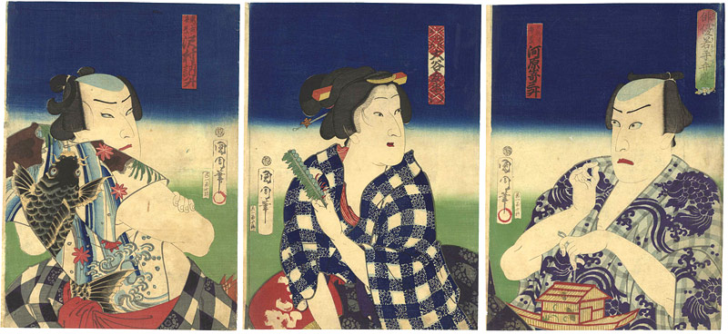 Kunichika “Kabuki Actors Print”／
