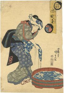 Kunisada I/72 Divisions of the Solar Year / Cool Breeze[七十二候　涼風至]