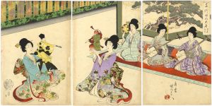 Chikanobu/Chiyoda Inner Palace /　Puppet Theatre[千代田之大奥　猿楽狂言]