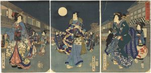 Kunisada II/A Moonlit Evening in the Theater District[猿若月の夕栄]