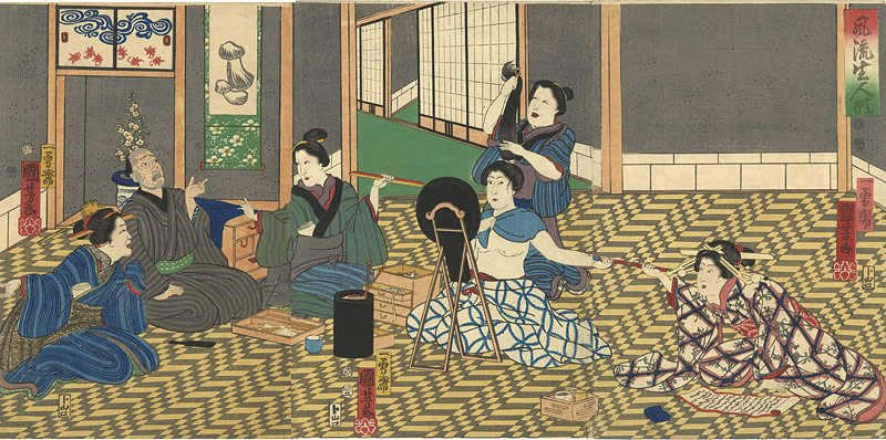 Kuniyoshi “Fashionable Lifesized Dolls”／