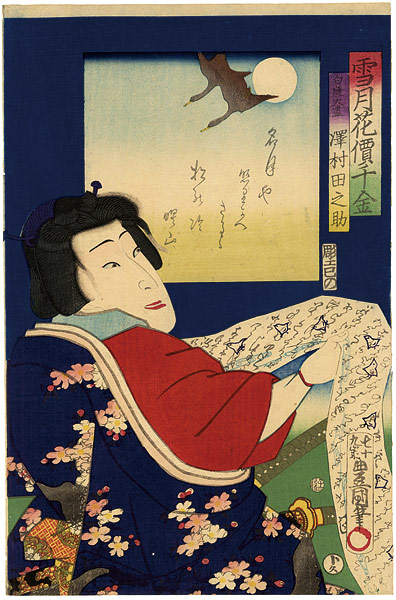 Kunichika “Kabuki Actor Print : Sawamura Tanosuke”／