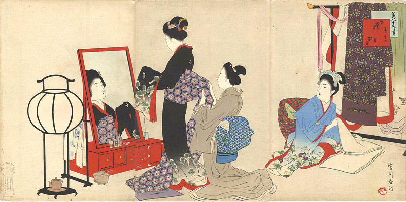 Shuntei “Beautiful Women for the Twelve Months / The 11th Months - Bridal Outfit”／
