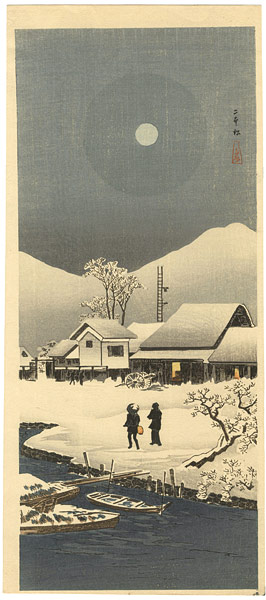 Takahashi Shotei(Hiroaki) “Snow at Nihonmatsu”／