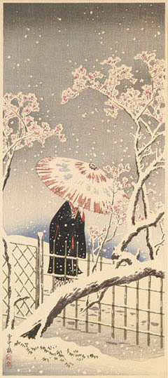 高橋松亭｢雪中梅｣／