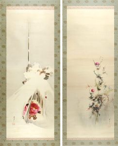 渡辺省亭｢自筆画幅　蜻蛉｣