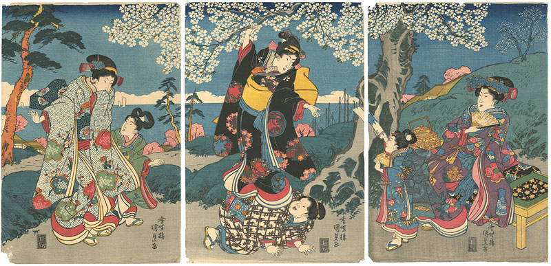 Kunisada I “Cherry‐Blossom Viewing ”／