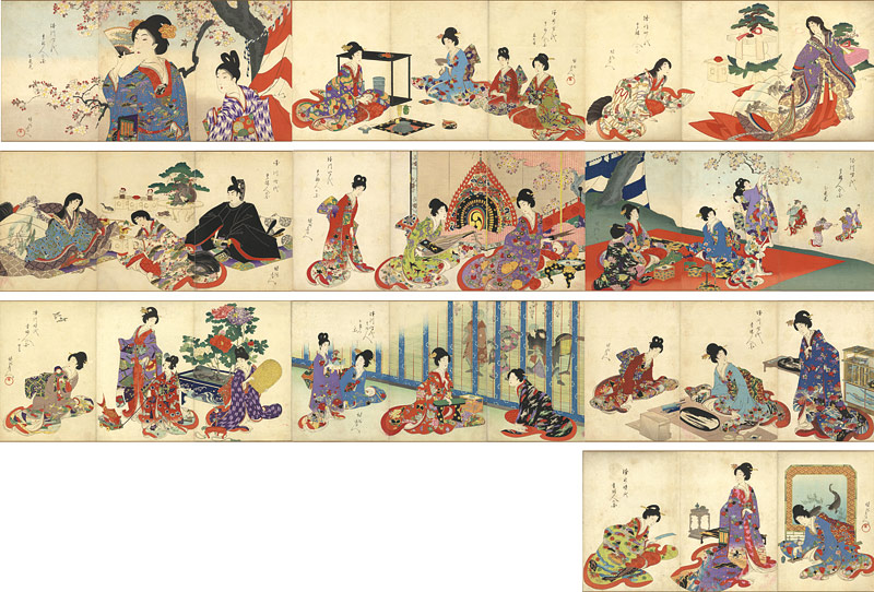 Chikanobu “Noble Ladies in the Tokugawa Era”／