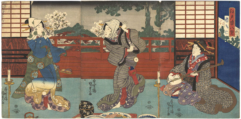 Kunisada I “Eight Views of Edo Figures”／