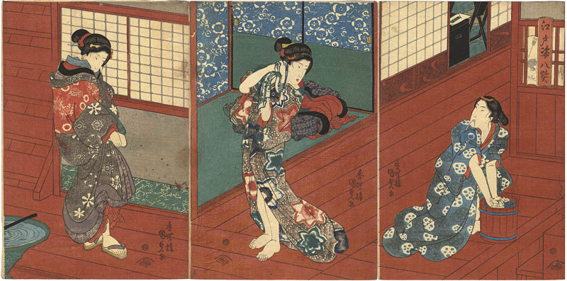 Kunisada I “Eight Views of Edo Figures / Yanaka”／