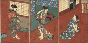Kunisada I/Eight Views of Edo Figures / Yanaka[江戸姿八契　谷中]