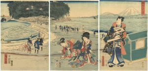 Hiroshige II / Toyokuni III/Genji-e[相州江之嶋]