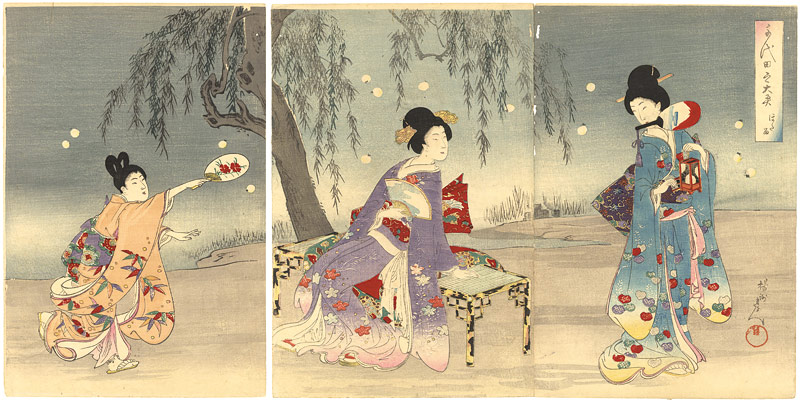 Chikanobu “Chiyoda Inner Palace /　Firefly”／