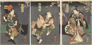 Toyokuni III/Kabuki Scene from Izureayamehanasarubiiki[何菖蒲花猿贔屓]