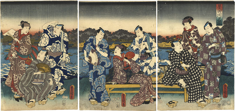 Toyokuni III “Evening Scene on the Sumida River”／