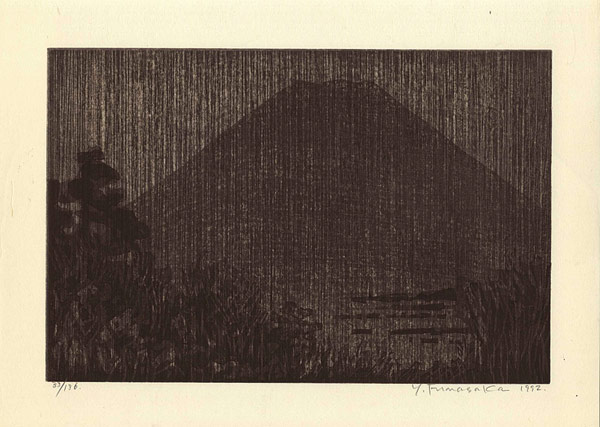 Funasaka Yoshisuke “36 Views of Mt.Fuji / View from South Ashigara Pass, Mt.Fuji in the Dark”／