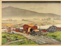 <strong>Hashiguchi Goyo</strong><br>Rain at Yabakei Valley, Kyushu