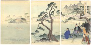 Chikanobu/Chiyoda Outer Palace /  Fishing at Hamagoten[千代田之御表　濱御成]