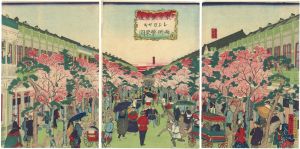 <strong>Hiroshige III</strong><br>Brick Buildings along the Ginz......