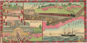 Unknown/View of the Railway and other images[諸国乗客汽車繁昌之図他]