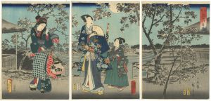 Hiroshige II・Kunichika/[東都隅田川夜桜]