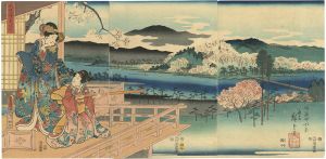 Hiroshige I / Toyokuni III/[嵯峨野風景　風流源氏絵合]