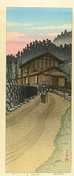 Kawase Hasui “Dusk at Nenoyama (Saitama Prefecture)”／