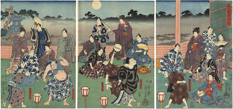 Kuniyoshi “Drunken Frolic under the Moon”／