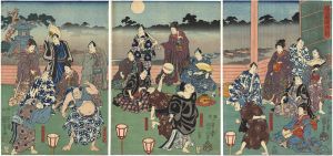 Kuniyoshi/Drunken Frolic under the Moon[月の詠酒興戯]