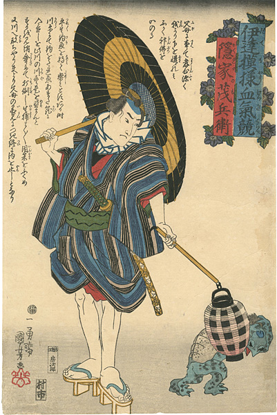 Kuniyoshi “Comaprisons of Physical Energy, Date Style / Kakuregabo Mohei”／