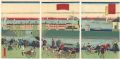 <strong>Hiroshige III</strong><br>Train Passing Along Shinagawa ......