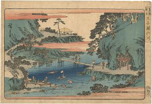 Hiroshige/ Famous Places of the Eastern Capital / Takinigawa River, Oji[東都名所　王子瀧の川]
