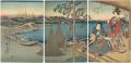 <strong>Hiroshige I / Toyokuni III</strong><br>View of Tago Bay (Prince Genji......
