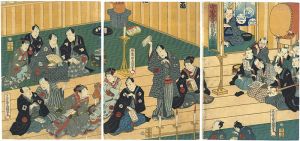 Toyokuni III/Morit-za (Kabuki)[守田座普請出来惣浚ノ図]