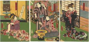 Toyokuni III/Kabuki Scene from Momochidori nigiwai Soga[百千鳥賑曽我]