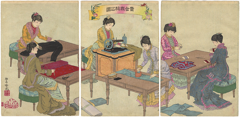 Ginko “Illustration of Ladies Sewing”／