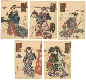 Toyokuni III/List of Flowers for 5 Festivals[五節句の花尽]