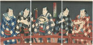 Toyokuni III/Modern Versions of Benkei on Gojo Bridge[五条之橋見立弁慶]