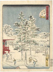 Hiroshige II/Forty-eight Famous Views of Edo / no.7 Kanda Myojin Shrine in Snow[江戸名所四十八景　七　神田明神]