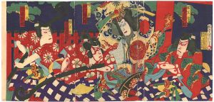 Kunimasa/Kabuki Scene from Sugawara denju tenarai kagami[菅原伝授手習鑑]
