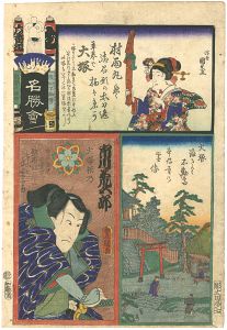 Toyokuni III and others/Flowers of Edo, a Collection of Famous Places / Mu Brigade, 6th Group, Inuzuka : Actor Ichikawa Aragoro as Inuzuka Shino[江戸乃花名勝会　む　六番組　犬塚　犬塚信乃　市川荒五郎]