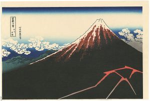 Hokusai/Thirty-Six Views of Mt. Fuji / Sanka hakuu 【Reproduction】[富嶽三十六景　山下白雨 【復刻版】]