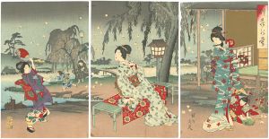 Chikanobu/Fireflies at a Country House[別荘乃蛍]