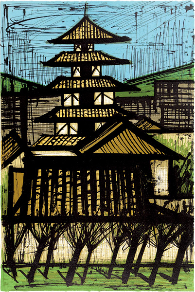 ベルナール・ビュフェ｢Temple a Kyoto｣／