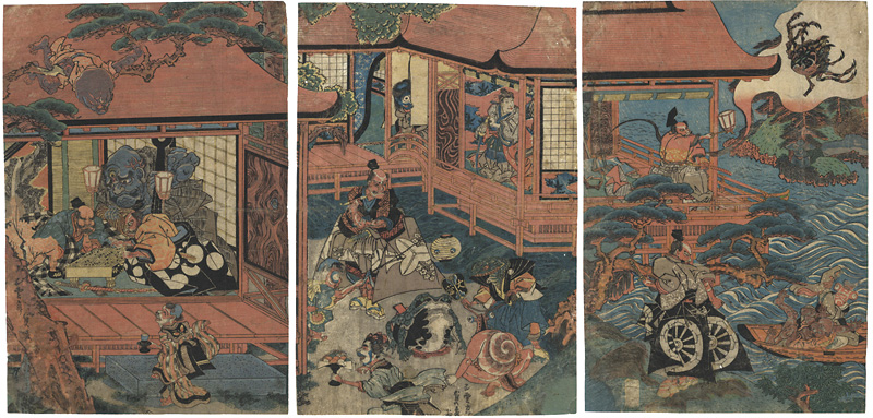 Sadahide “Minamoto Yorimitsu with Monsters”／