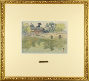 吉田博｢自筆画　北京北海公園｣